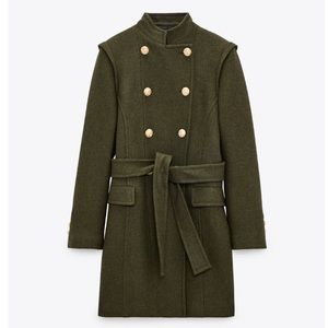 Double breasted wool coat
